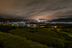 棚田と夜景