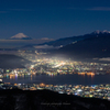 Night view of Suwa city & Mt. Fuji VOL.1