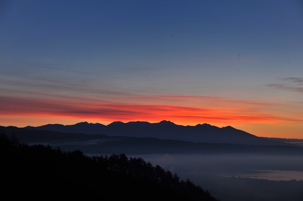 八ヶ岳ー朝焼けー