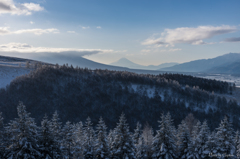 早春の雪景色