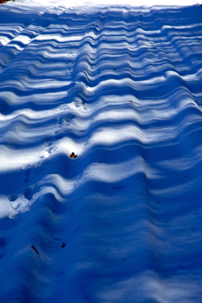 雪の山道