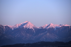 今朝の常念岳