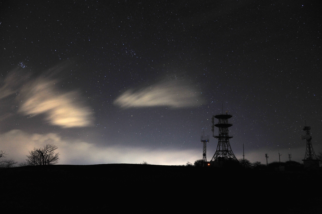 星空に雲！