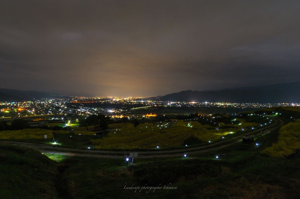 真夜中の棚田