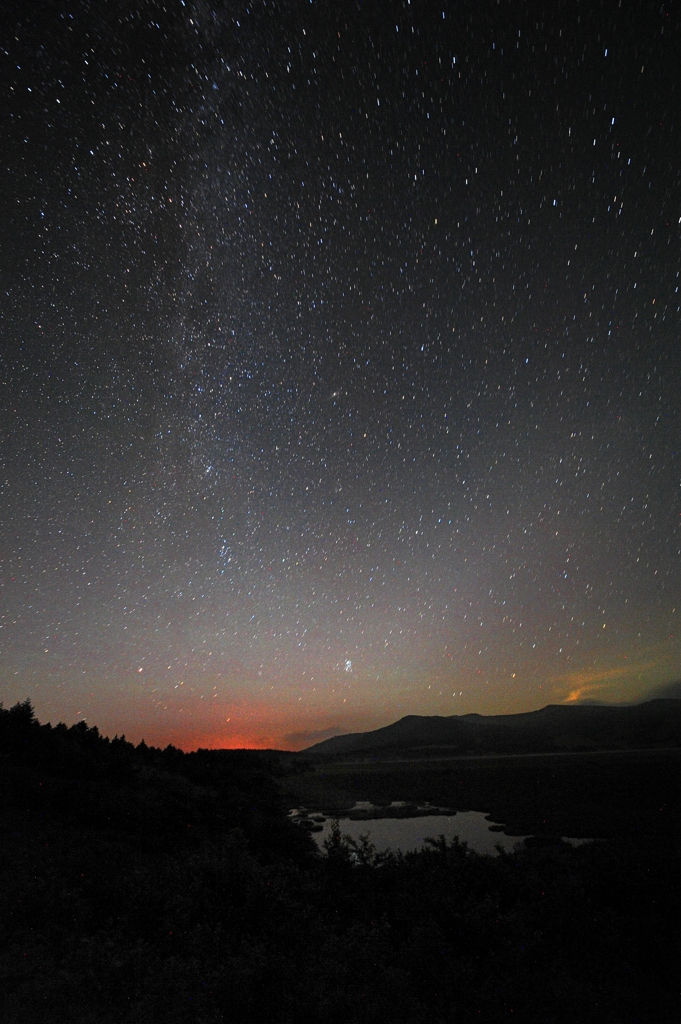 湿原の星空