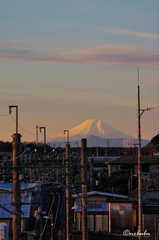 東武日光線と富士山３