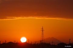 朝日と筑波