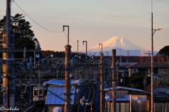 東武日光線と富士山２