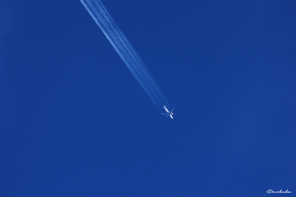 空港のない県から見る飛行機