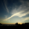 江ノ島の見える夕焼け