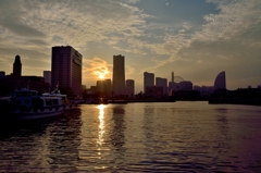 みなとの夕景