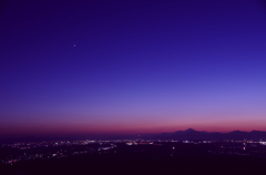 熊本市の夕暮れ