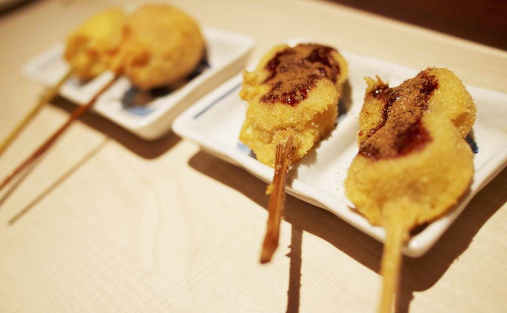 チョコバナナの串揚げ