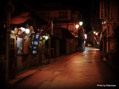 信州・渋温泉　１　夜の温泉街