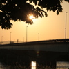 大手大橋の夕映え（長岡）