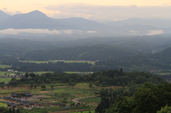 夕暮れの小千谷