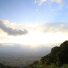 朝日の吸引力（弥彦山 山頂）