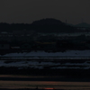 信濃川に溶け込む夕日
