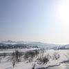 ３メートルの雪山から（小千谷）