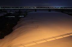 雪の鉄橋（越路）