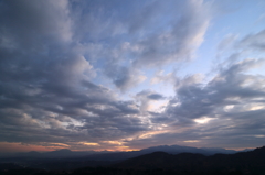 【長岡　八方台頂上】朝焼けの天空画