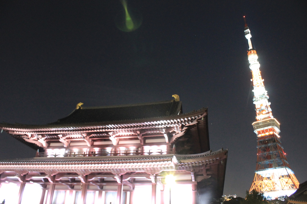 増上寺と東京タワー