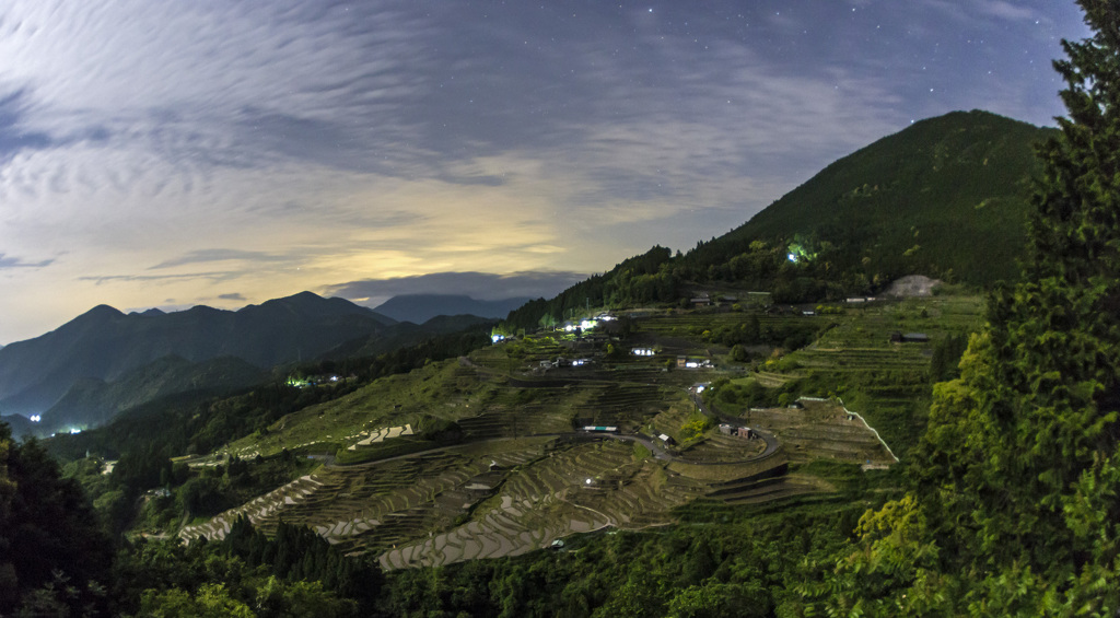 夜の丸山千枚田