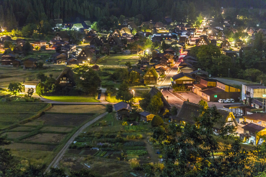 夜の白川郷