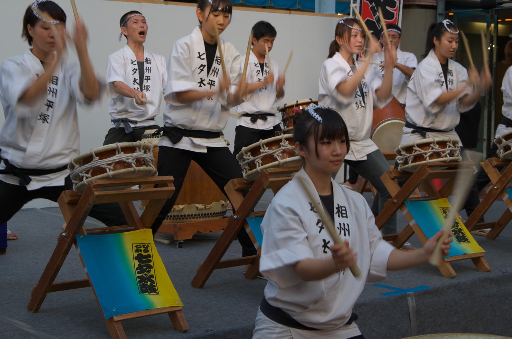 七夕祭りに響く和太鼓