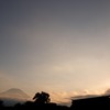 忍野八海と富士山と夕日