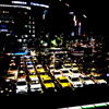 博多駅前のタクシー（ポスタリゼーション　カラー）