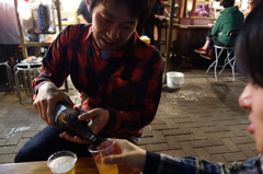 屋台で乾杯！