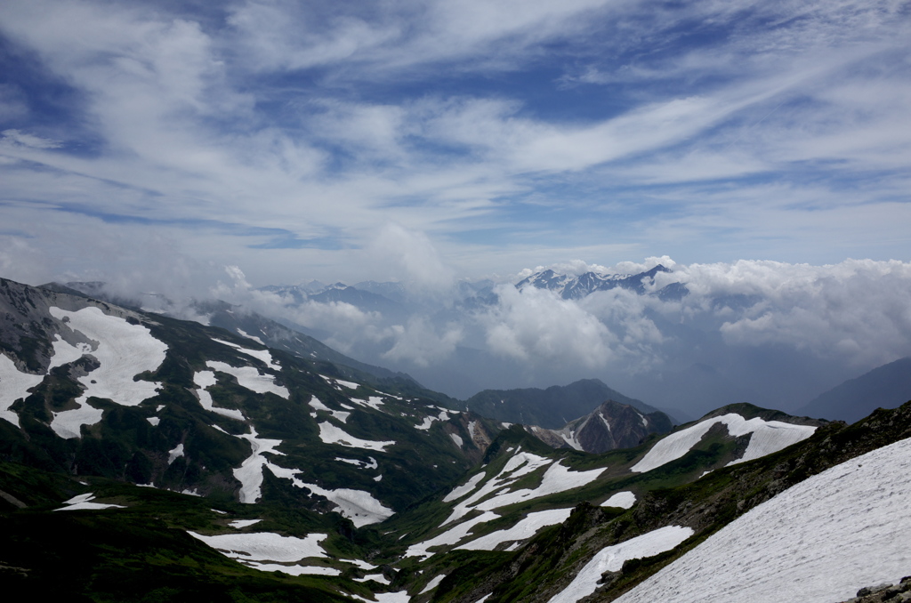 立山連峰を望む