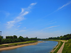 晴天の男川