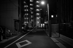 深夜の街灯