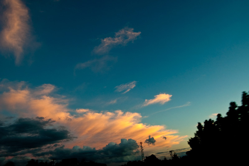 ターコイズ秋の夕暮れ