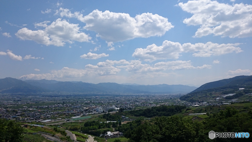 フルーツラインにて。