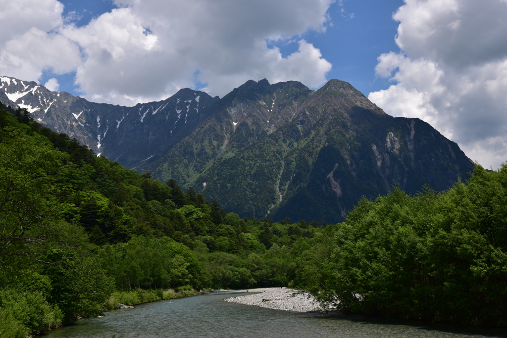 上高地にて。