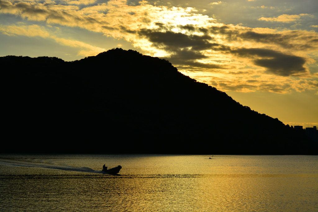 相模湖 夕景