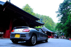 日光二荒山神社境内にて