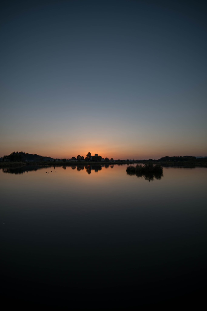 静かな夕景