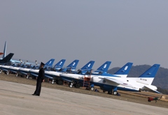 待機中のブルーインパルス