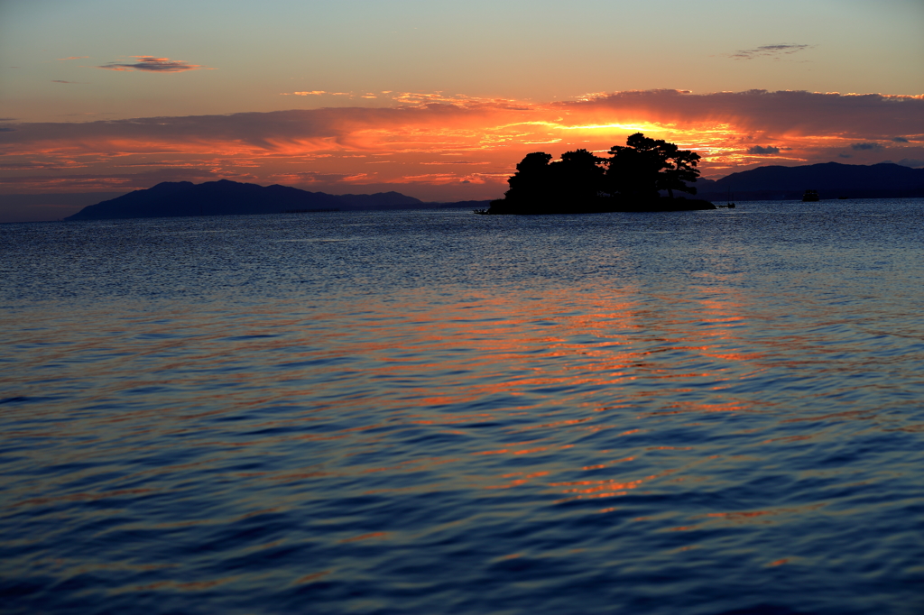 宍道湖の夕陽