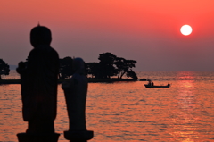 宍道湖の夕陽