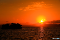 2年ぶりの宍道湖の夕陽