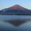 山中湖　気嵐と富士山