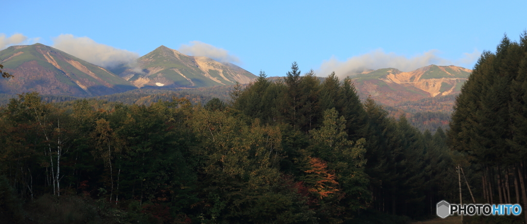 乗鞍高原ー乗鞍岳の山々の朝２