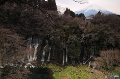 白糸の滝と富士山