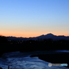 夕暮れ時の浅間山