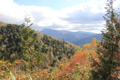 尾瀬沼　大清水への帰り道の山々と紅葉
